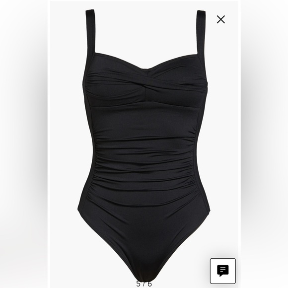Sea Level Essentials Black Twist Front One Piece Swimsuit - Picture 3 of 9